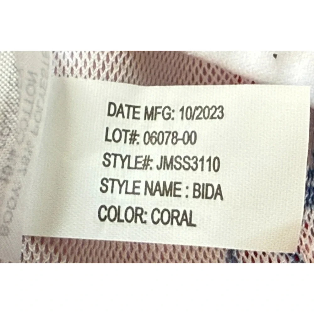 NWT JOHNNIE-O CORAL BIDA COLORBLOCK 7